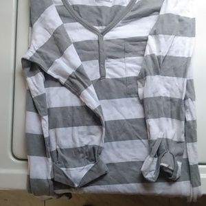 Women's striped long sleeve shirt